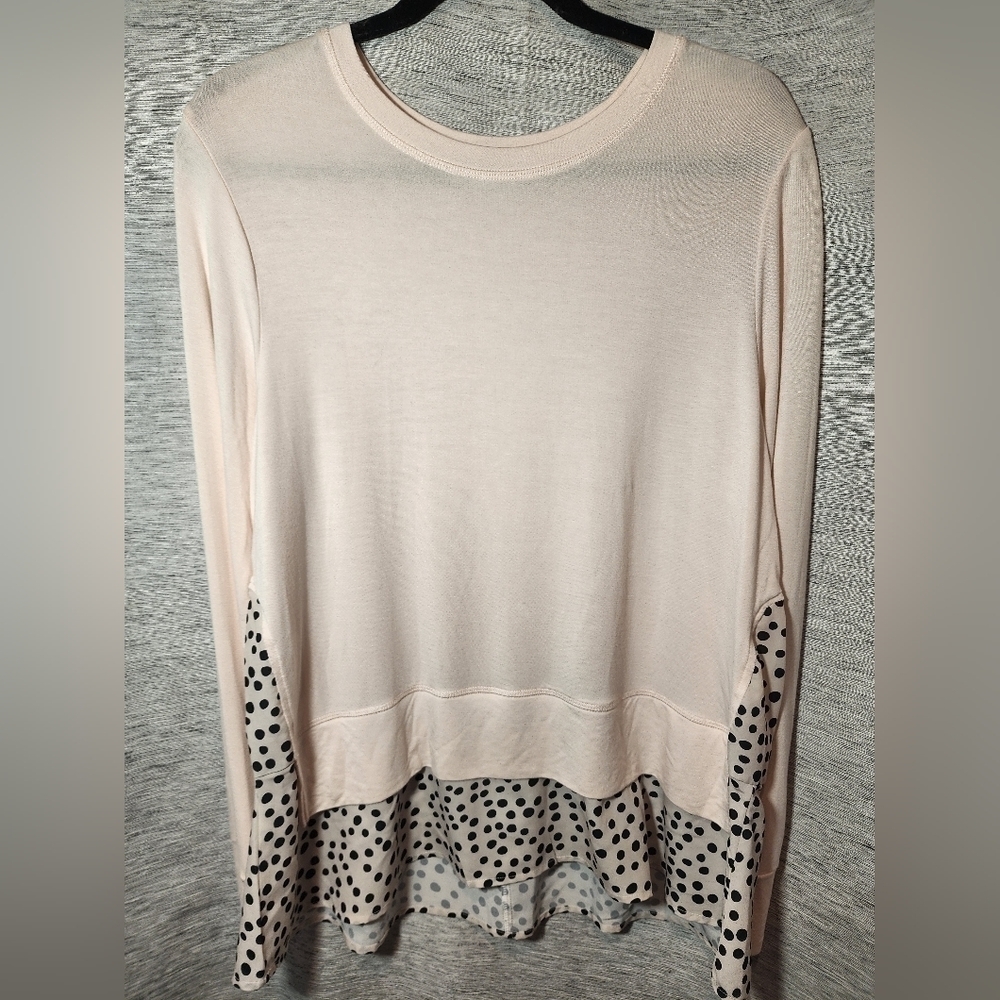 Tribal Large Pale Pink Polka Dots Large Long Sleeve
